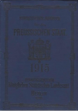 Statisches Jahrbuch fur den Preussischen Staat, 1916r.