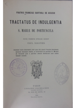 Tractatus de indulgentia, 1900 r.