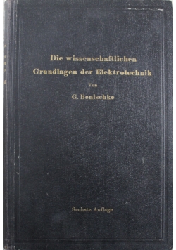 Die wissenschaftlichen Grundlagen der Elektrotechnik 1922 r.