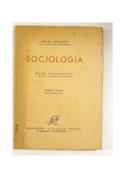 Bystroń Jan - Socjologia, 1947 r.