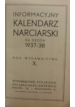 Kalendarz narciarski , 1937 r.