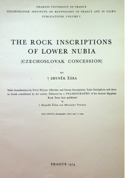 The rock inscriptions of lower Nubia