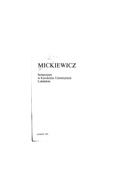 Mickiewicz: sympozjum w Katolickim Uniwersytecie Lubelskim