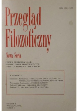Przegląd filozoficzny. Nowa Seria. Rocznik IV, Nr.1