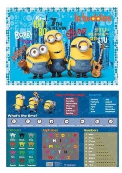 Podkład szkolny na biurko Minionki