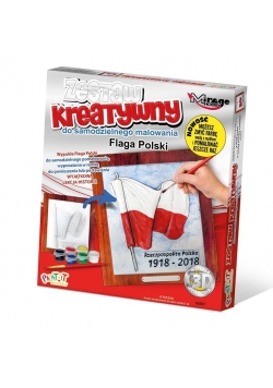 Zestaw Kreatywny do malowania - Flaga Polski
