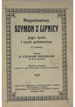 Błogosławiony Szymon z Lipnicy. Jego życie i cześć pośmiertna, 1909 r.