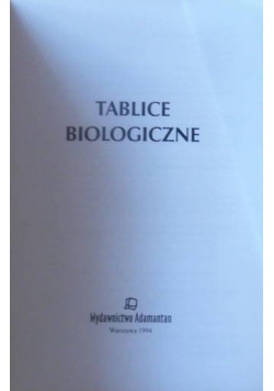 Tablice biologiczne