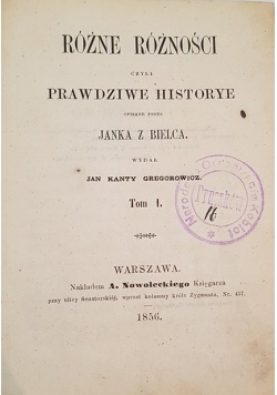 Różne różności, 1856r.