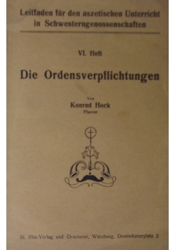 Die Ordensverpflichtungen, 1926r.