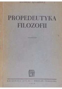 Propedeutyka filozofii, 1950 r.
