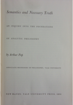 Semantics and Necessary Truth
