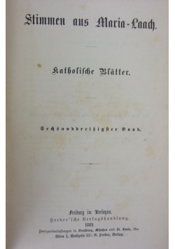 Stimmen aus Marian- Laach, 1889r.