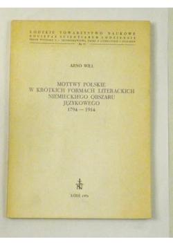 Motywy polskie w krótkich formach literackich niemieckiego obszaru językowego 1794-1914