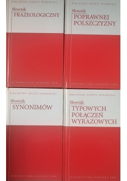 Słowniki języka polskiego PWN, zestaw 4 książek