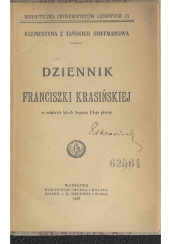 Dziennik Franciszki Krasińskiej, 1908r.