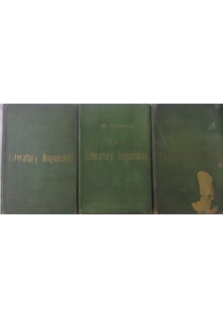 Zarys literatury angielskiej, cz. I-III, 1910 r.