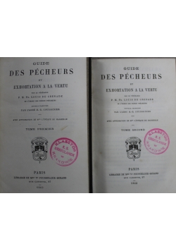 Guide Des Pecheurs Tom I i II 1863 r.
