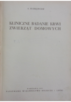 Kliniczne badanie krwi zwierząt domowych