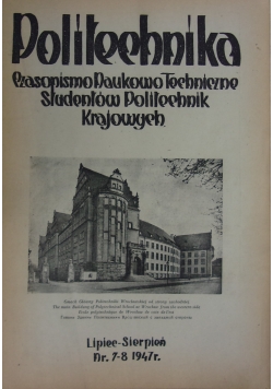Politechnika, numer 7-8, 1947r.