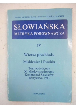 Słowiańska metryka porównawcza, Tom IV