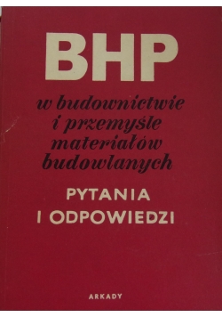 BHP  w budownictwie i przemyśle materiałów budowlanych