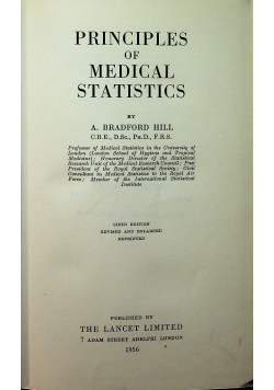 Principles of medical statistics