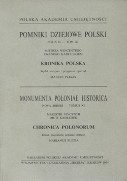 Pomniki dziejowe Polski. Kronika Polski