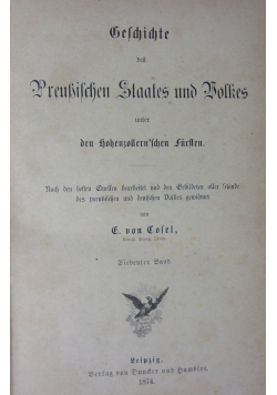 Geschichte des Preusischen Staates und Volkes, 1874 r.
