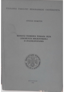 Romani Teodora Tomasa Jeza O Jugoslovenima