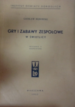 Gry i zabawy zespołowe w świetlicy, 1935 r.