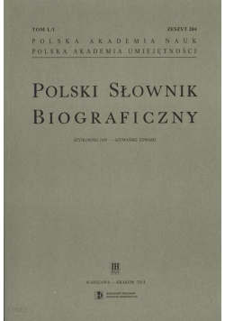 Polski Słownik Biograficzny, zeszyt 204