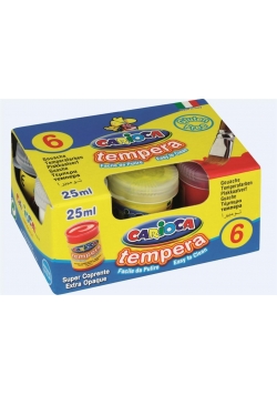 Farby Tempera 6 kolorów x 25ml CARIOCA