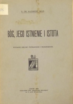 Bóg, jego istnienie i istota, 1930 r.