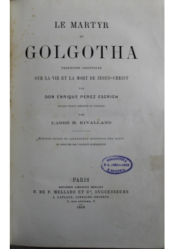 Le Martyr du Golgotha 1868 r.