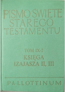 Pismo Święte Starego Testamentu, Tom IX, Część 2