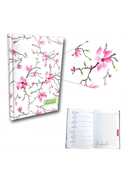 Kalendarz 2022 A5 tygodniowy UV Magnolie pink
