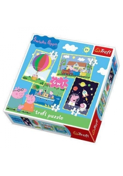 Puzzle 4w1 Przygody Peppy TREFL