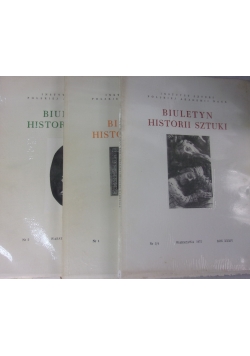 Biuletyny historii sztuki, zestaw 3 książek