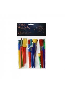 Zestaw pędzli 15 sztuk CRAFT SHOP