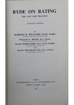 Ryde on Rating The Law and Practice