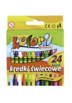Kredki świecowe 24 kolory PENMATE