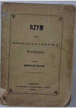 Rzym jako stolica państwa włoskiego, 1871 r.