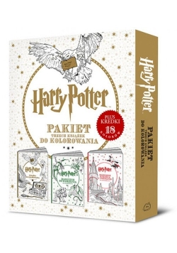 Harry Potter Pakiet trzech książek do kolorowania + Kredki 18 kolorów