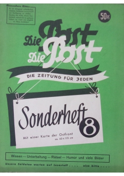 Die Post - Sonderheft 8, 1943r.