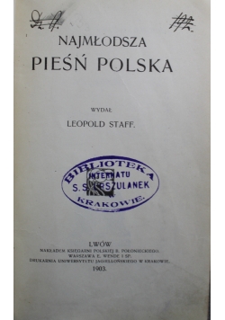 Najmłodsza Pieśń Polski 1903 r.