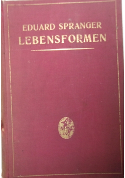 Lebensformen, 1930 r.
