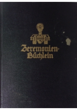 Zeremonienbuchlein, 1930 r.