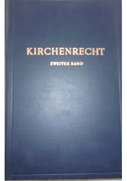 Kirchenrecht, zweiter Band