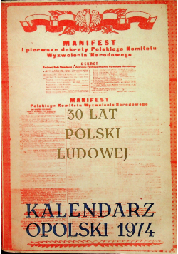 Kalendarz Opolski 1974